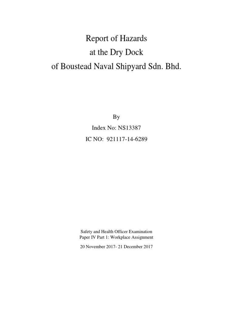 Hazards Report: Boustead Naval Shipyard | PDF | Hazards | Personal ...