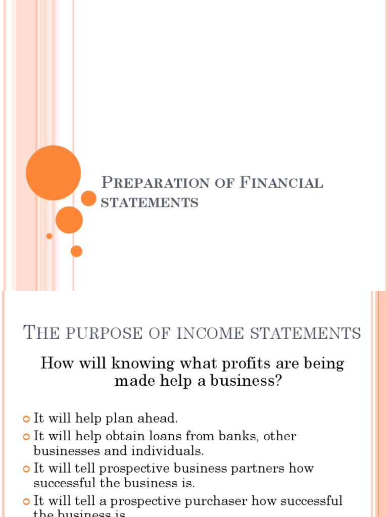 Financial Statement Preparation Guide | PDF | Balance Sheet | Income ...