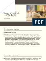 Socially Responsible Teachers: Moral & Ethical