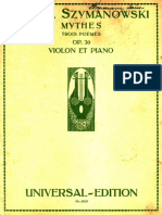 Szymanowski Mythes-Score PDF