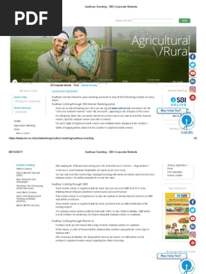 Aadhaar Seeding - SBI Corporate Website