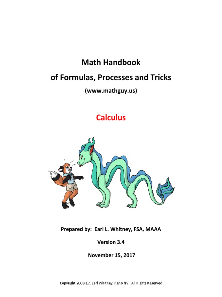 CalculusHandbook PDF | PDF | Integral | Trigonometric Functions