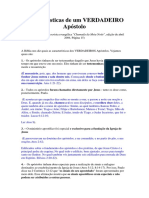 Características de Um VERDADEIRO Apóstolo