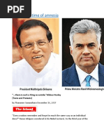 Politics in A Time of Amnesia