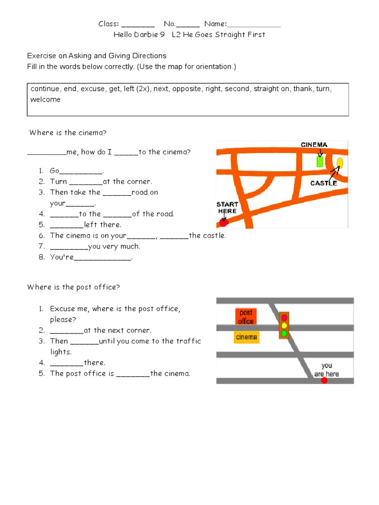 Asking and Giving Directions | PDF | Art
