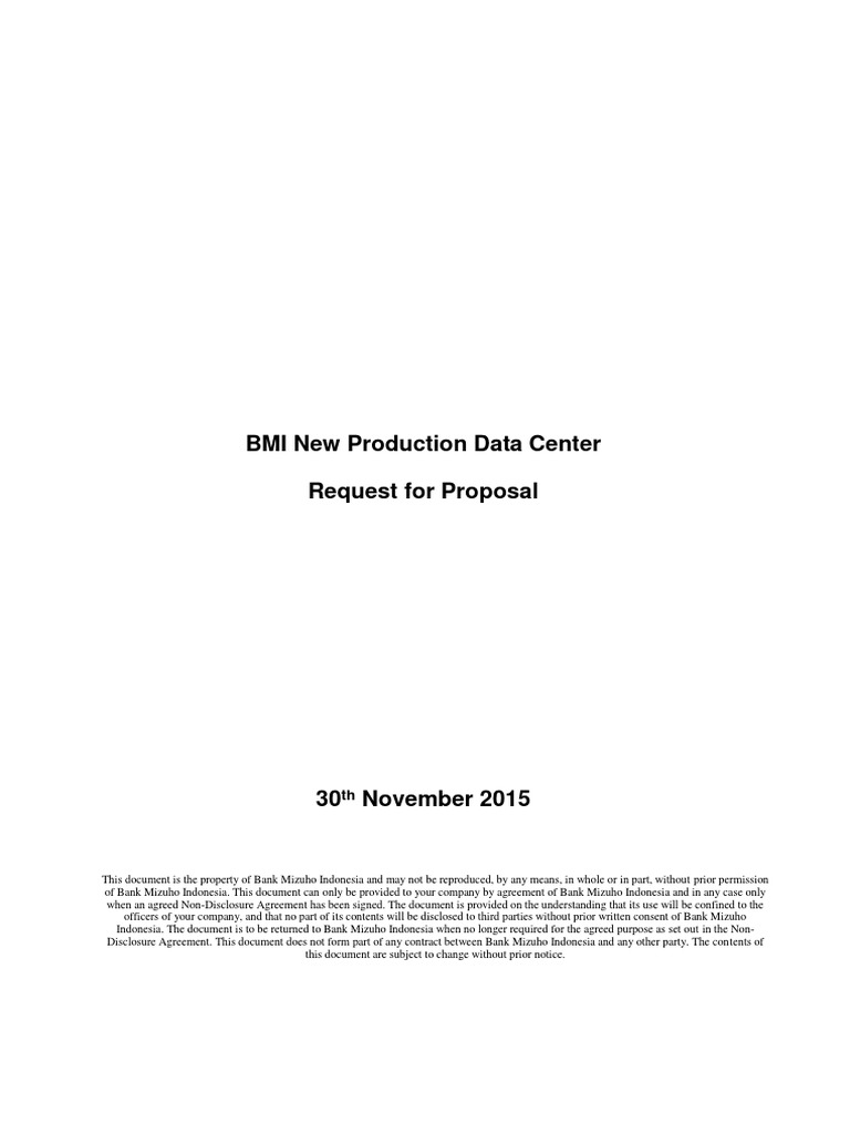 BMI Data Center RFP 2015 | PDF | Data Center | Security Alarm