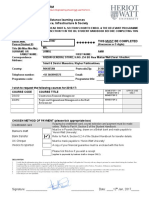 MSc Distance Learning Course Application