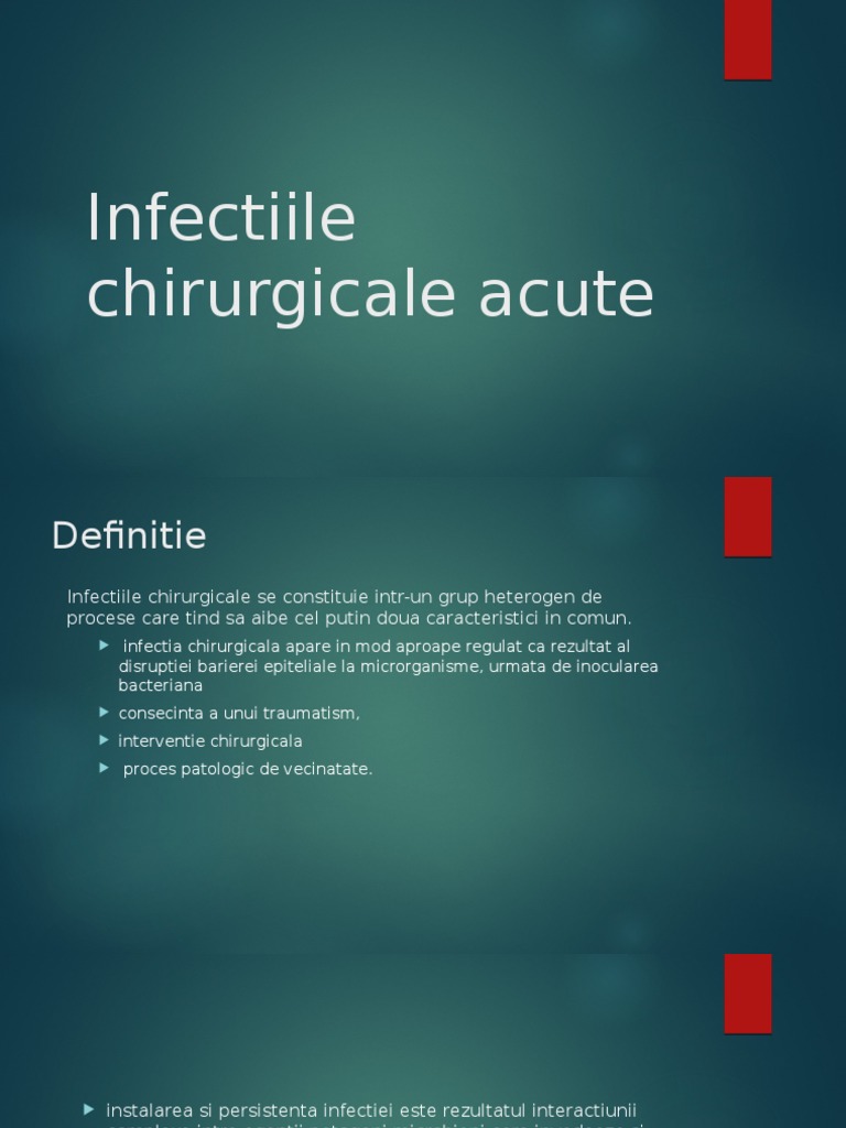 Infectiile Chirurgicale Acute | PDF