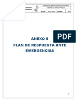 Plan de Respuesta Ante Emergencias (Anexo 5)