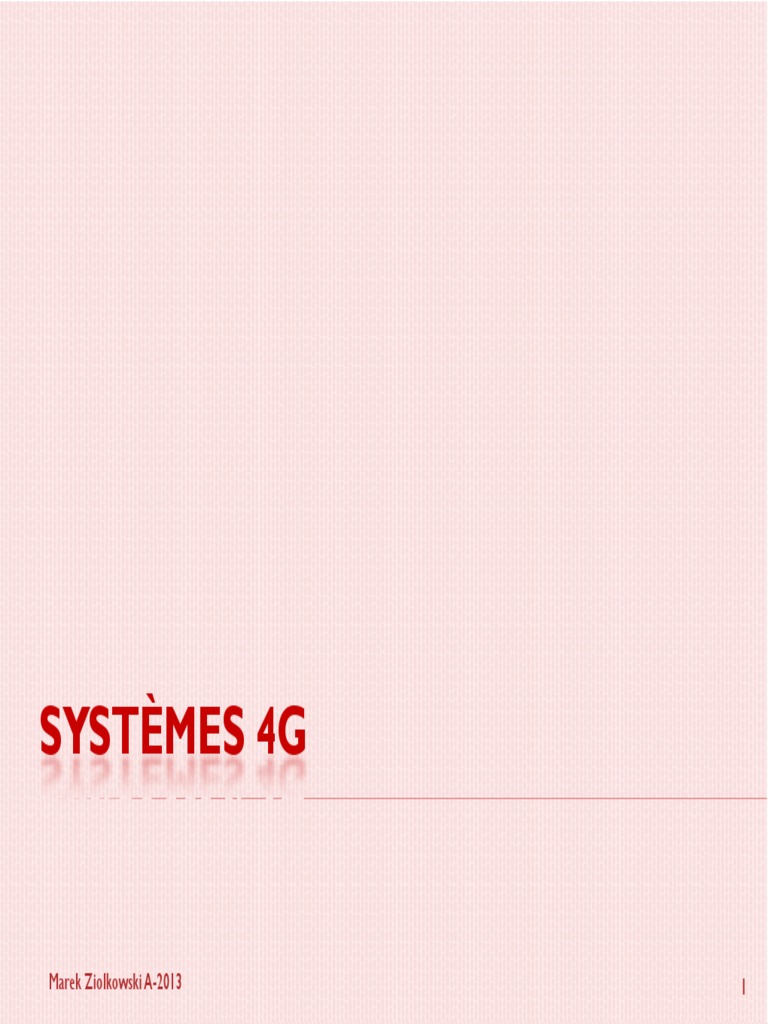 Évolution des systèmes 4G et LTE | PDF | LTE (Télécommunication) | LTE ...