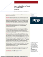 Early Physical Therapy vs Usual Care in Patients With Recent-Onset LowBack Pain