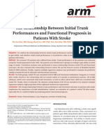 The Relationship Between Initial Trunk Performances and Functional Prognosis in Patients With Stroke