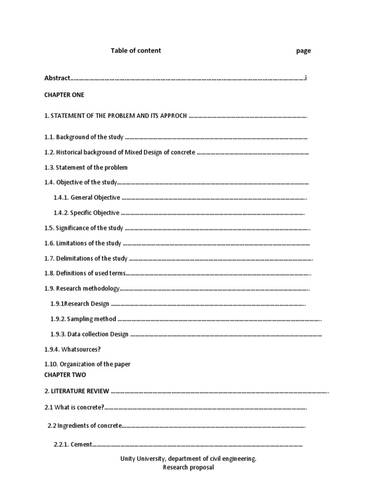 Proposal | Concrete | Construction Aggregate
