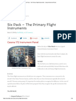 Six Pack - The Primary Flight Instruments - Cockpit Instrument Panel