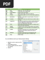 Form Controls: Control Name Description