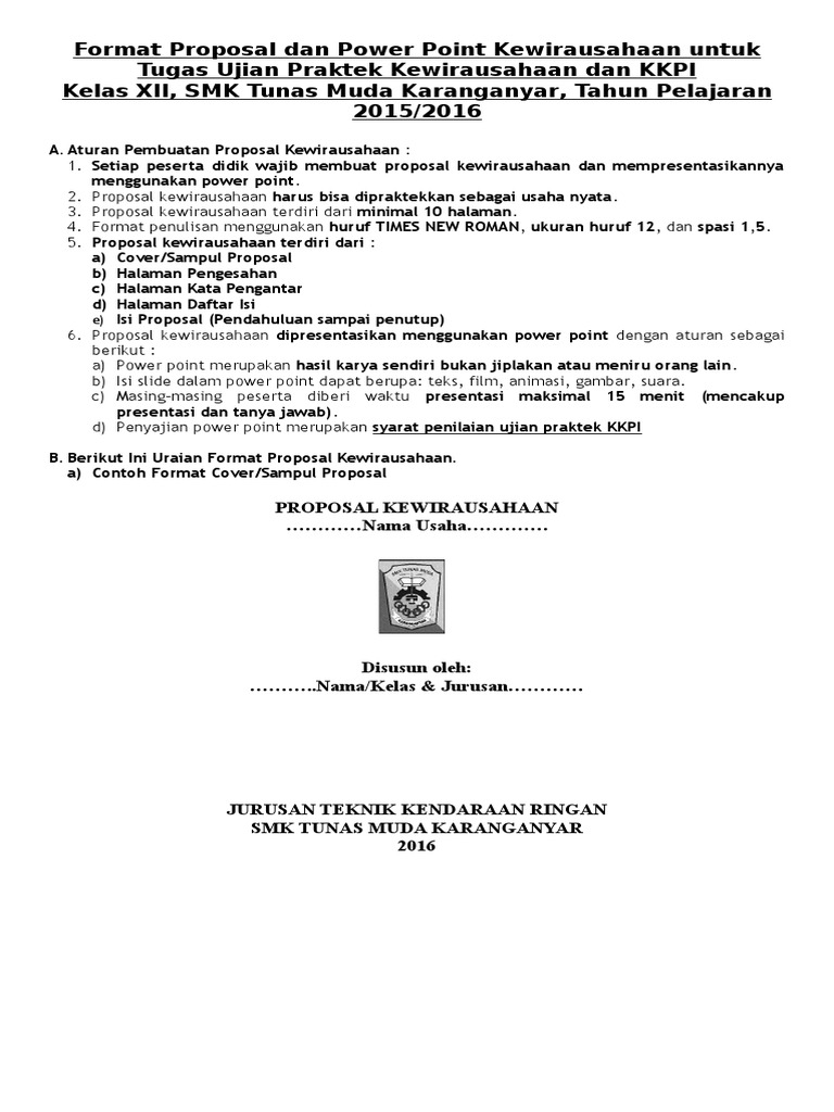 Format Proposal Praktek Kwu Kkpi