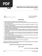 XAT 2011 Question Paper and Ans Key