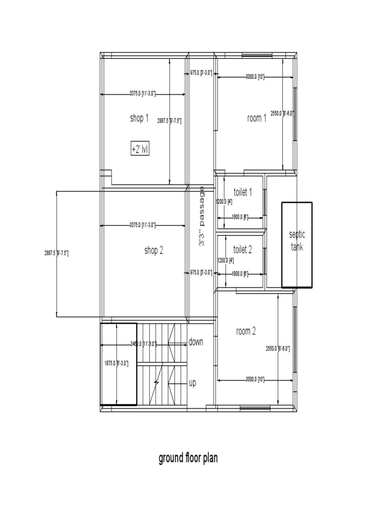 Ground Floor Shop with House Plan | PDF