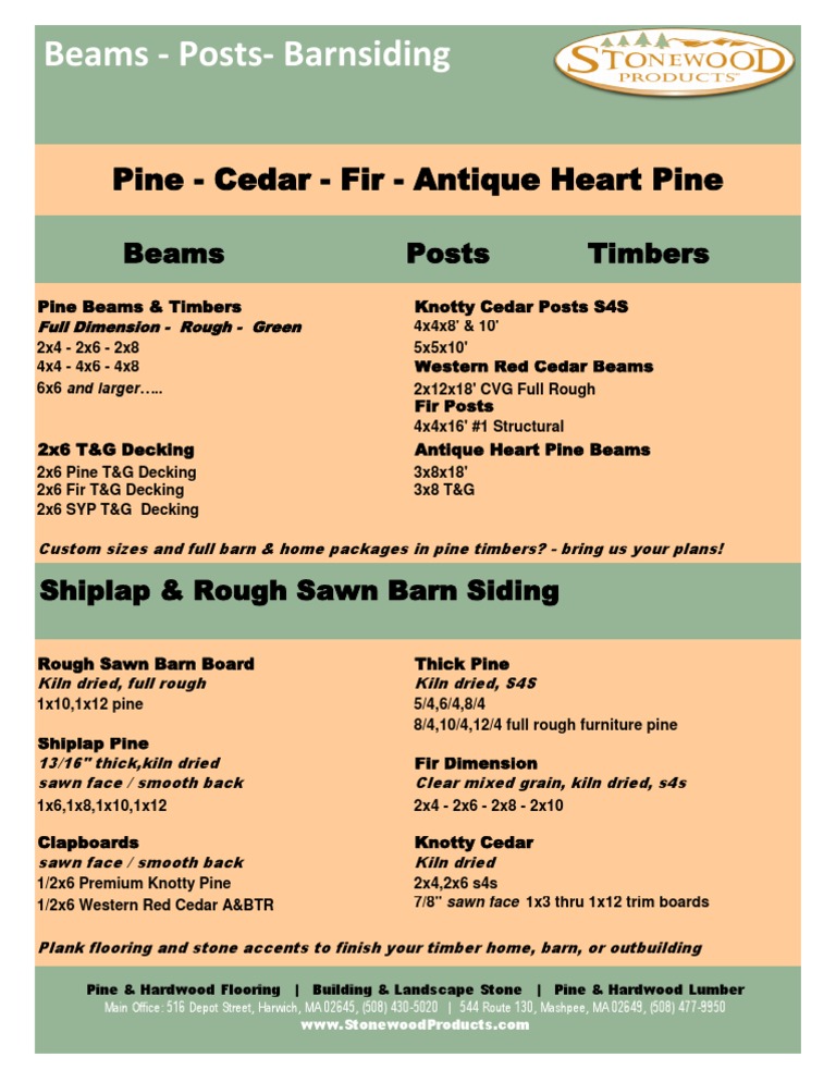 Cedar Post Barn Materials | PDF
