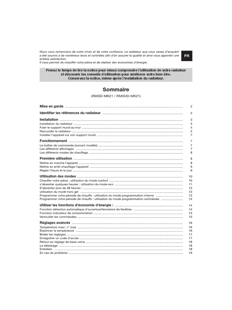 Notice Installation Utilisation Nirvana Digital 1880 1709 Génie du