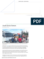 Aceh Krisis Semen - Serambi Indonesia