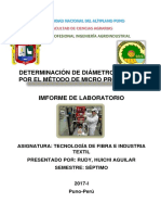 Determinacion de Diametro de Fibra Por Metodo Falta