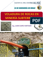 Voladura de rocas en minería subterránea