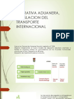 Operativa Aduanera, Legislacion Del Transporte Internacional Sem 15