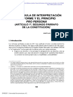 La Cláusula de Interpretación Conforme y El Principio Pro Persona