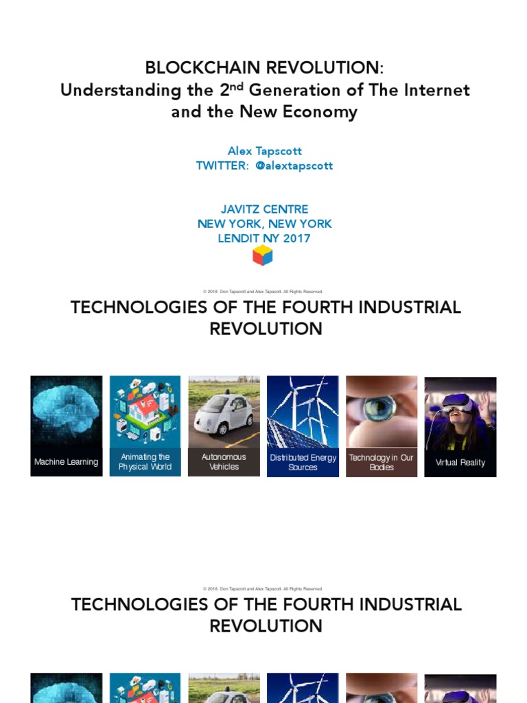 BLOCKCHAIN REVOLUTION Understanding The 2nd Generation of The Internet ...