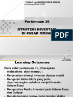Pertemuan 26 Strategi Investasi Di Pasar Modal