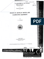 Design of Air-Blast Meter and Calibrating Equipment: United States Department of The