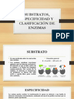 Substratos, especificidad y clasificación de enzimas