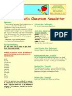 5th Grade Newsletter-Week of 12 18 2017