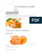 Como Hacer Vino de Mandarina Con Simples Consejos y Recetas