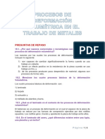 Procesos de Deformación Volumétrica en El Trabajo de Metales