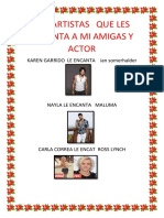 Los Artistas Que Les Encanta a Mi Amigas y Actor