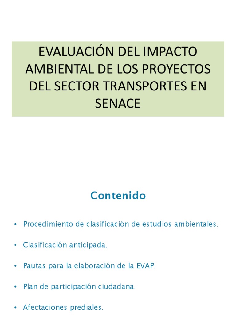 Clasificación de Proyectos en Senace | PDF | Participación pública ...