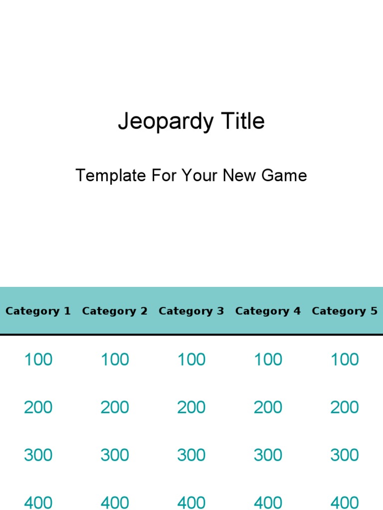 Jeopardy Game Template Guide | PDF | Computing | Software