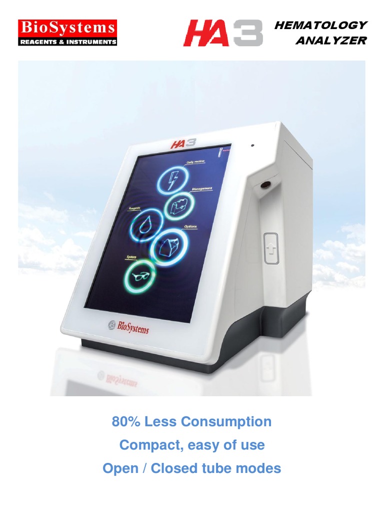HA3 Hematology Analyzer Overview | PDF | Litre | Computing