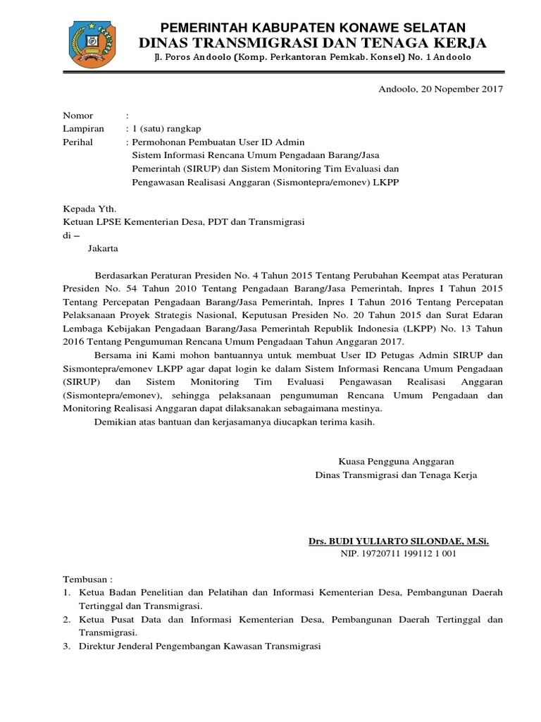 Surat Permohonan Pengadaan Barang - SuratMenyurat.net