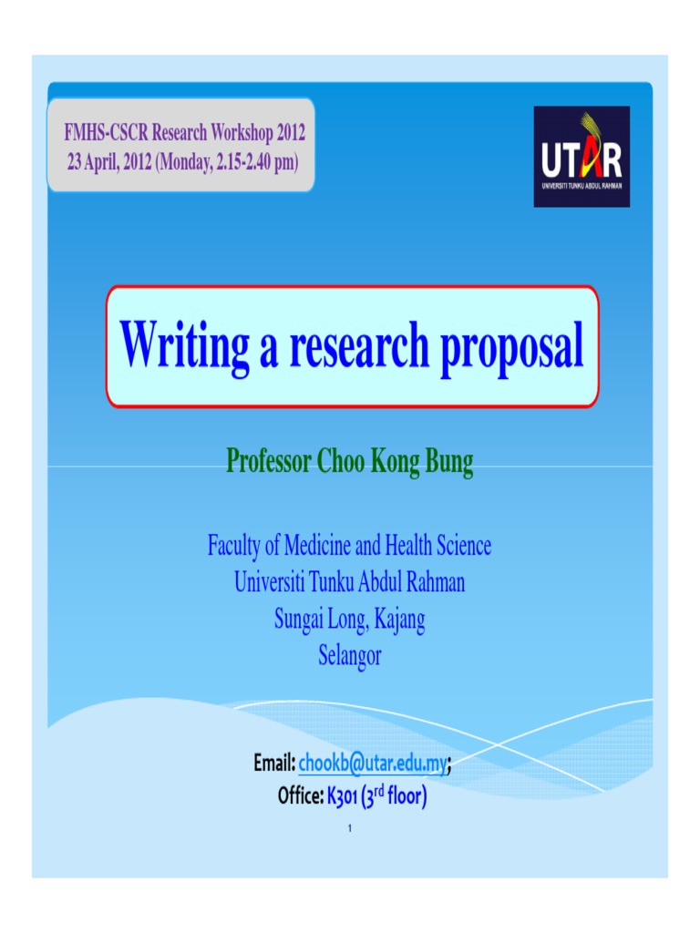 Writing The FRGS Proposal PDF | PDF | Breast Cancer | Institutional ...