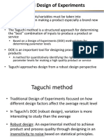 Design of Experiments via Taguchi Method