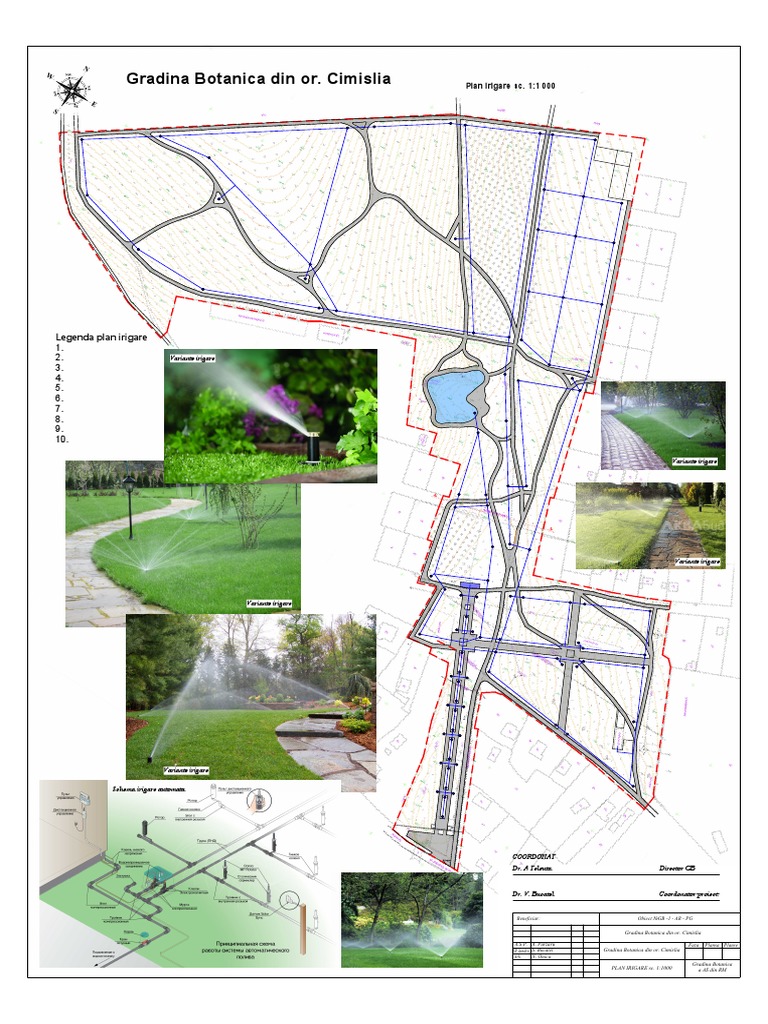 Plan Irigare 1, Gradina Botanică, Cimișlia | PDF
