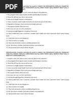 Sentence Patterns - Shs Quiz