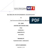 Bachelor of Engineering Technology in A C & I R: FCD 20603 (Heating and Cooling Load) Title