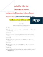 Test Bank Labour Relations 3rd Edition Solution