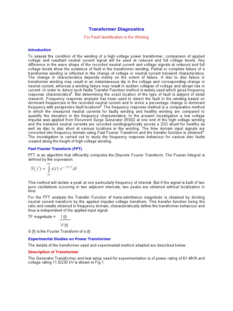 Transformer Winding Fault Analysis | PDF | Transformer | Inductance