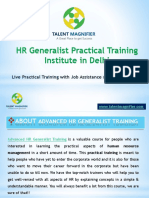 HR Generalist Practical Training Institute in Delhi 