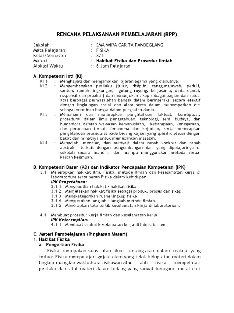 Hakikat Fisika Dan Prosedur Ilmiah